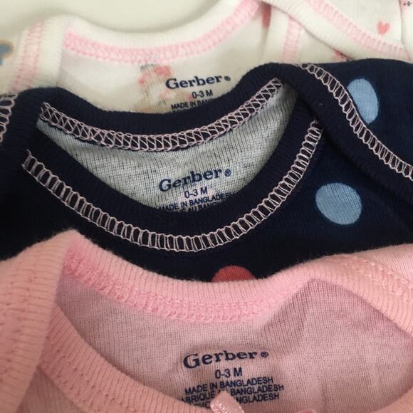 Bundle of Baby Girl Onesies 0-3 m Baby Girl One Pieces Short Sleeve Onesies - Picture 5 of 5